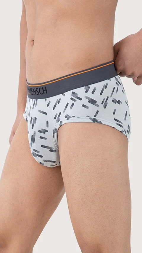 Value Deal Deo-Cotton Briefs- Salt Gray, Stroke Gray
