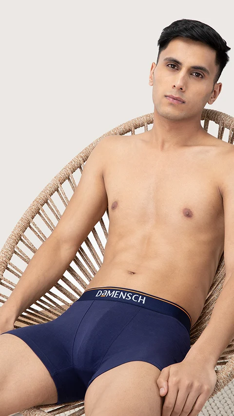 Value Deal Deo-Cotton Trunks- New Navy, Teal Trust