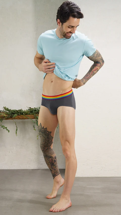 Deo-Soft Briefs Pride Grey