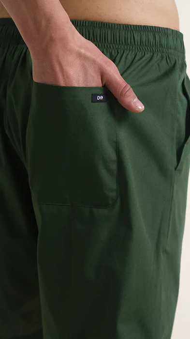 Breeeze Ultra-Light Casual Lounge Shorts Forest Green