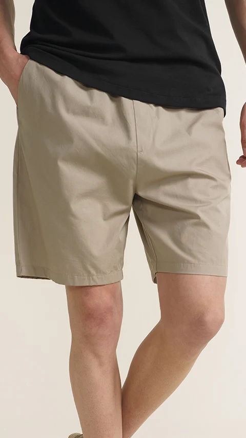 Breeeze Ultra-Light Casual Lounge Shorts Hommie Beige