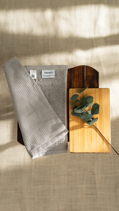 Waffle - Plush Face Towel Fog Grey