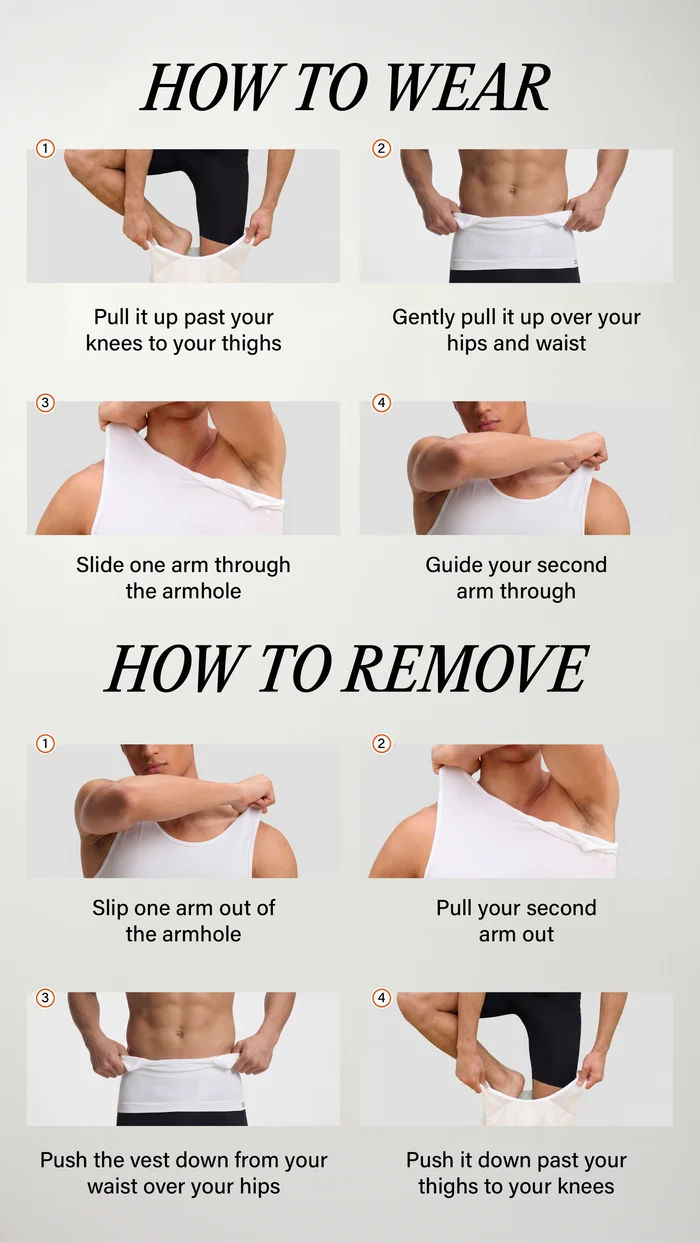 Form Shapewear Sleeveless Vest 2.0 High Compression Tummy Tucker- Crisp White