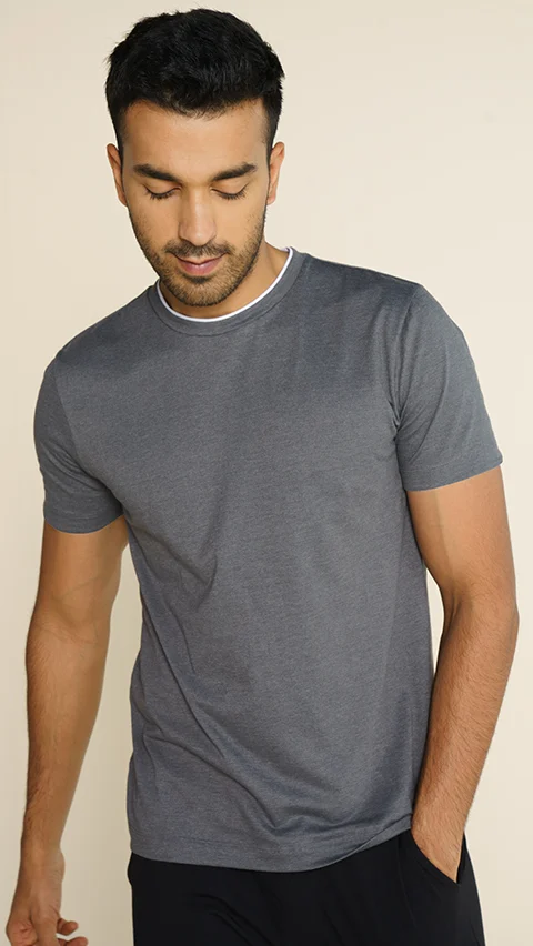 Breeeze Ultra-Light Melange T-Shirt Charcoal Dust