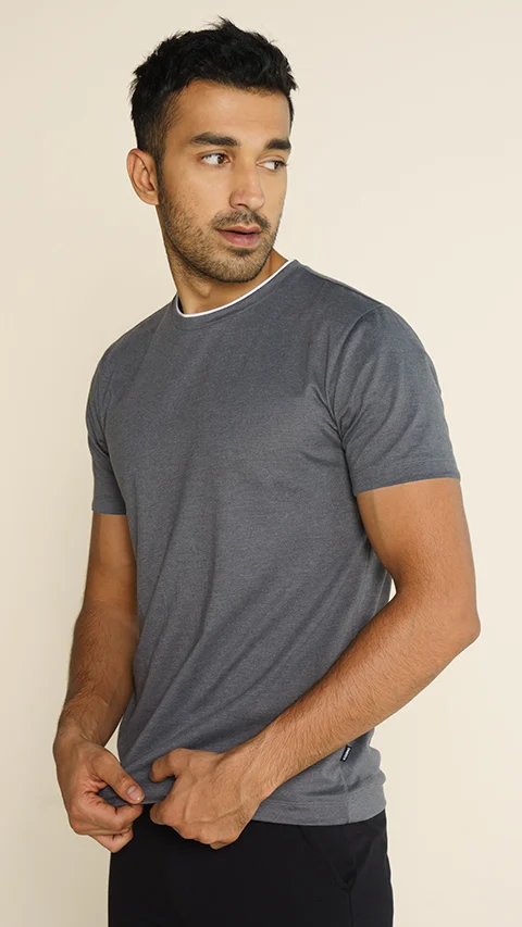 Breeeze Ultra-Light Melange T-Shirt Charcoal Dust