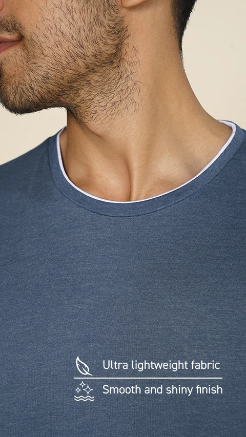 Breeeze Ultra-Light Melange T-Shirt Sailor Blue