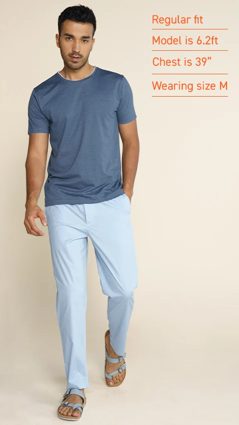 Breeeze Ultra-Light Melange T-Shirt Sailor Blue