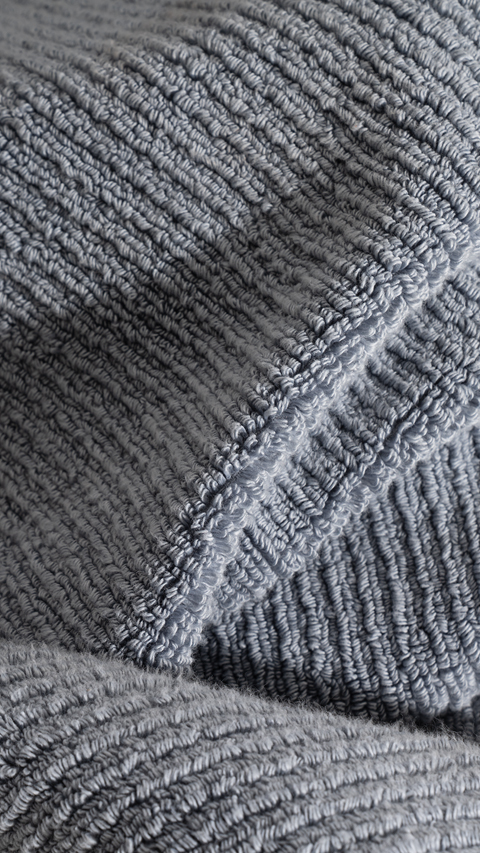 Mens Waffle Plush Earthy Blue Hand Towels | DaMENSCH