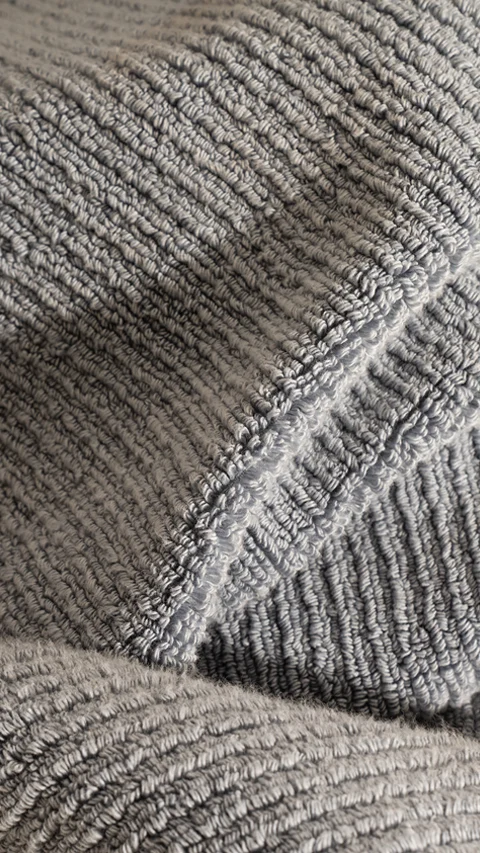 Waffle-Plush Hand Towels- Pack Of 2 Fog Grey, Earthy Blue