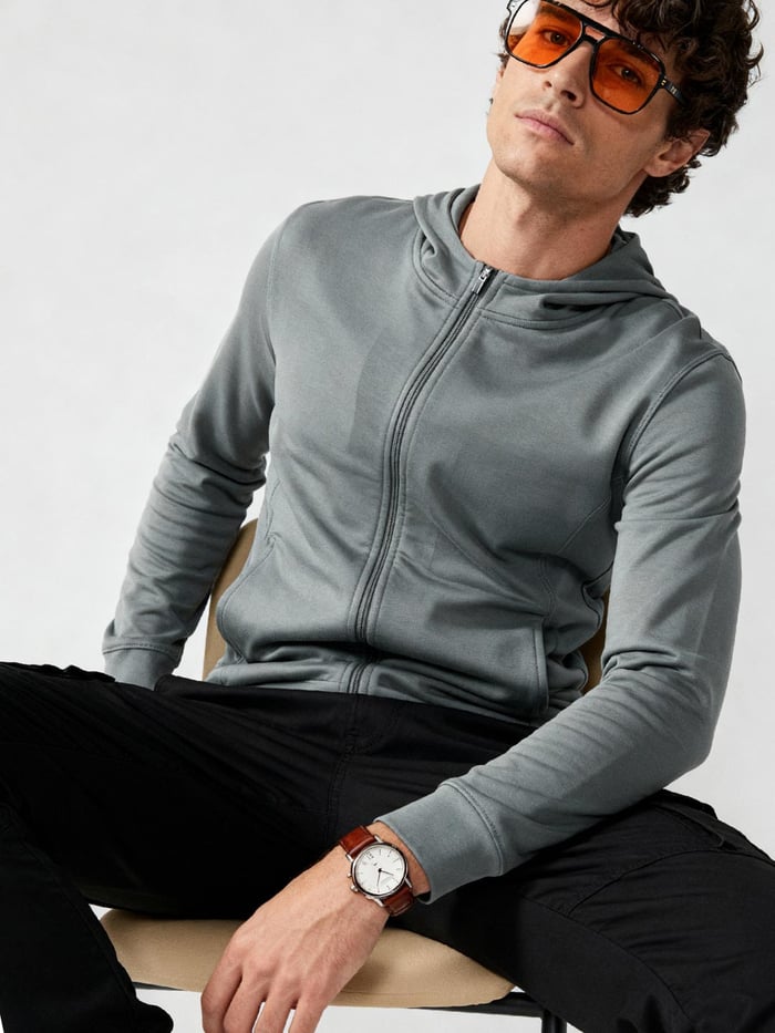 ReNEWd Zipper Hoodies City Grey