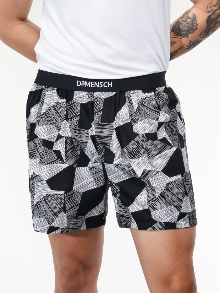 BREEEZE Ultra-light Inner Boxers Black Puzzle