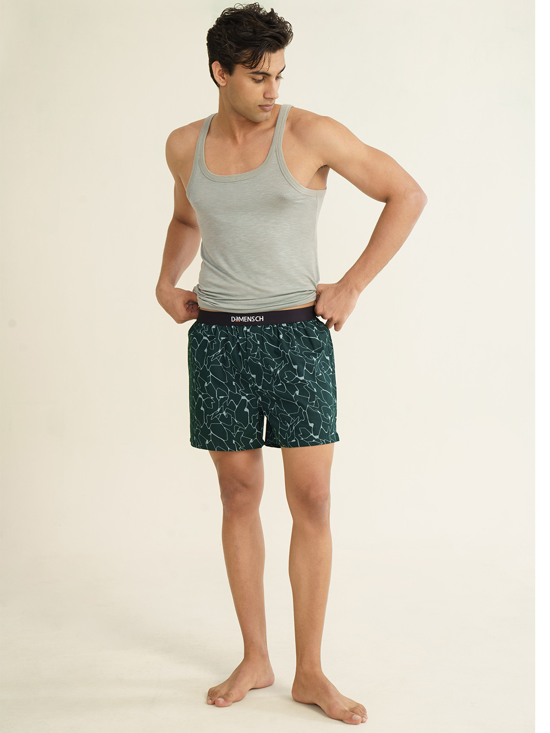BREEEZE Ultra-light Inner Boxers Crackle Green
