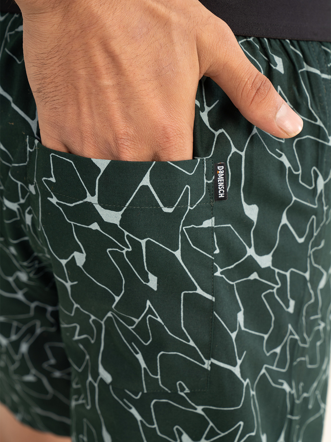 BREEEZE Ultra-light Inner Boxers Crackle Green