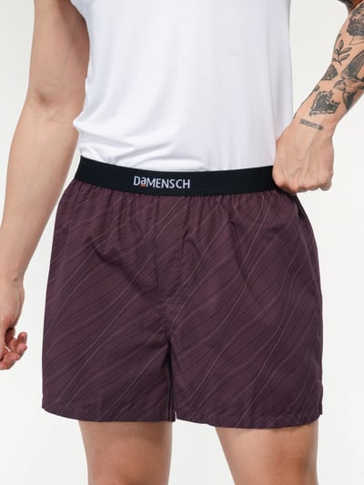BREEEZE Ultra-light Inner Boxers Plum Waves