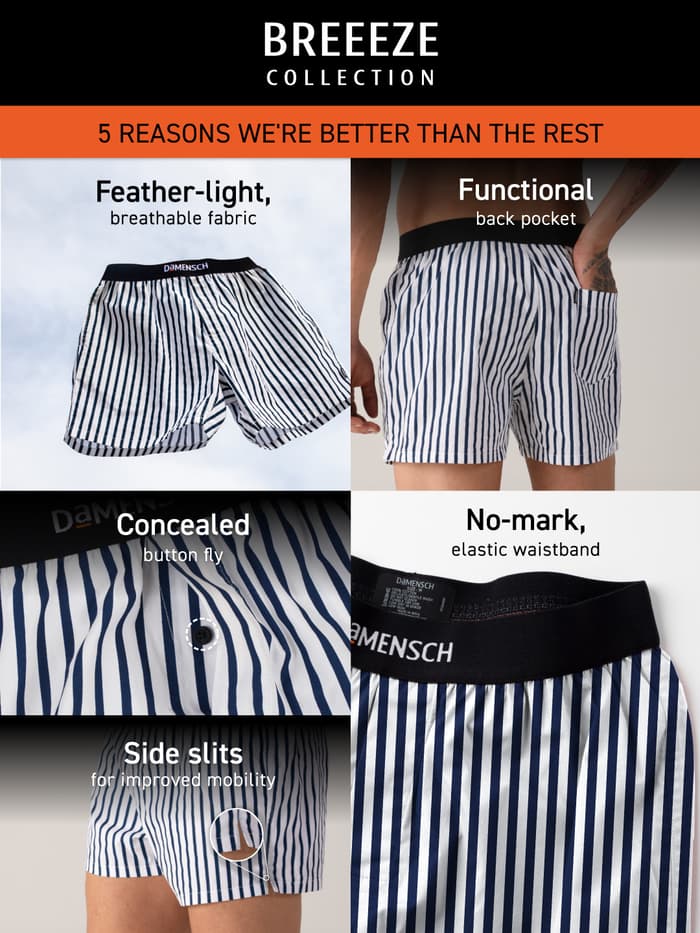 Mens Inner Boxer Online | Boxer Sydney Black - DaMENSCH