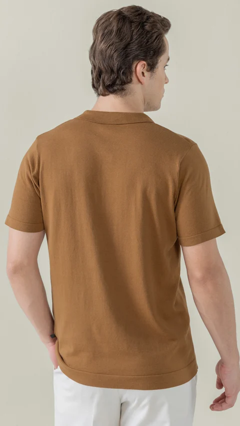 InfiKnit Polo T-Shirt Vintage Brown