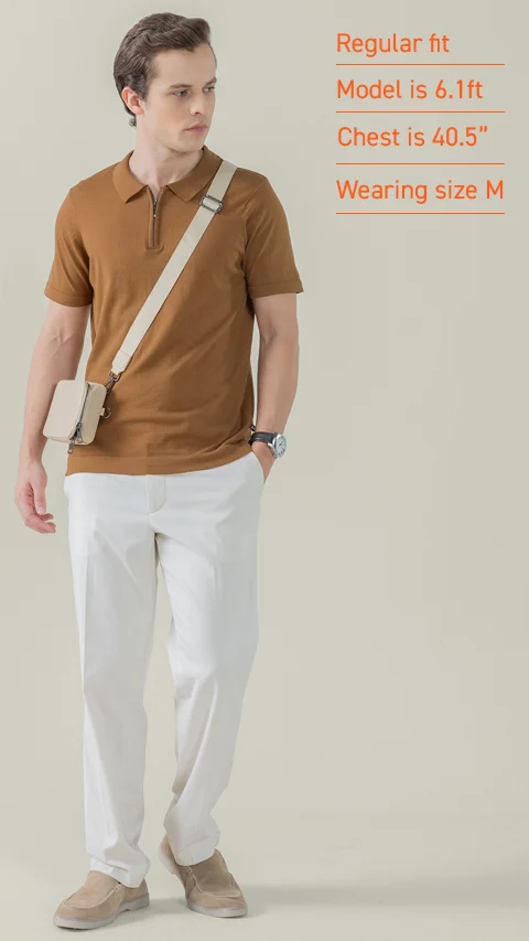 InfiKnit Polo T-Shirt Vintage Brown