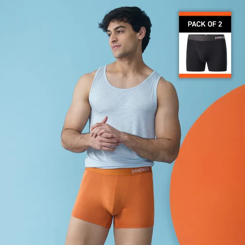 Value-Deal Deo-Soft Trunks Complete Black, Gold Flame