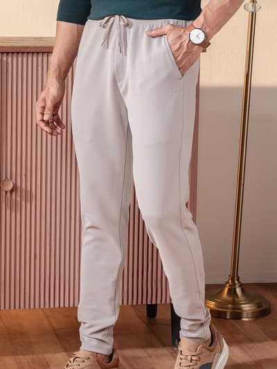 Statement Textured Jogger Cookie Beige