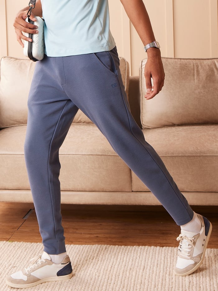 Statement Textured Jogger Honour Blue