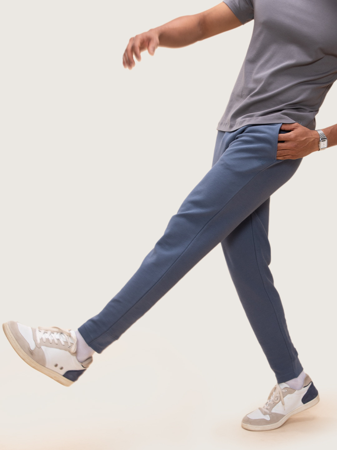 Statement Textured Jogger Honour Blue