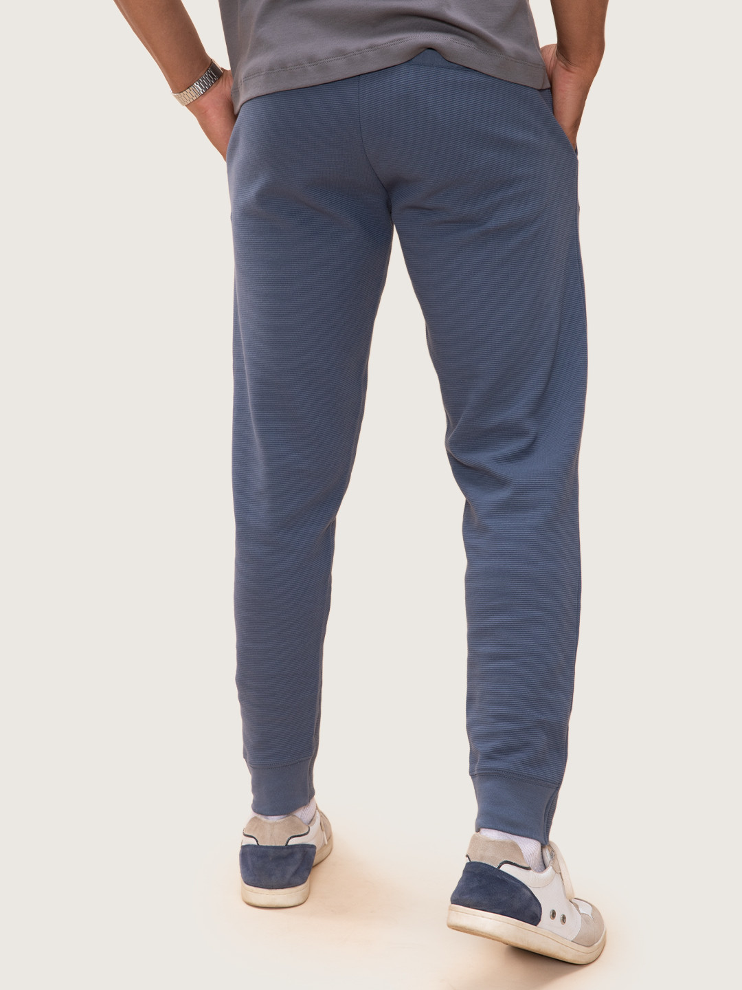 Statement Textured Jogger Honour Blue