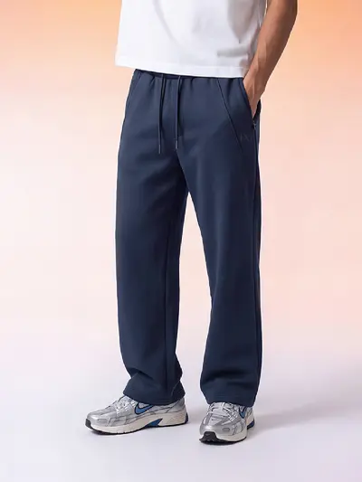 Classic Wide Leg Joggers Nomad Navy