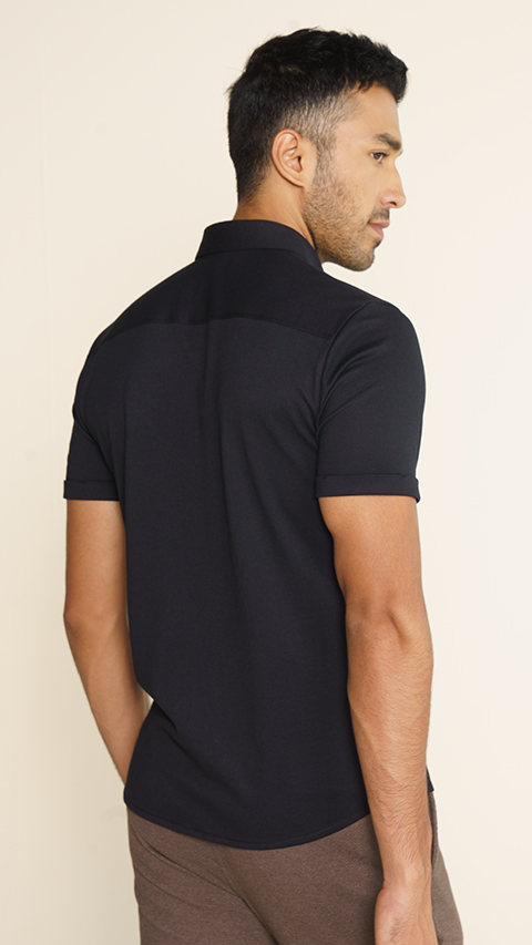 stein Polo Half Sleeve Shirt　黒 ssstein / シュタイン】S/S POLO-SHIRT - BLACK | 公式通販