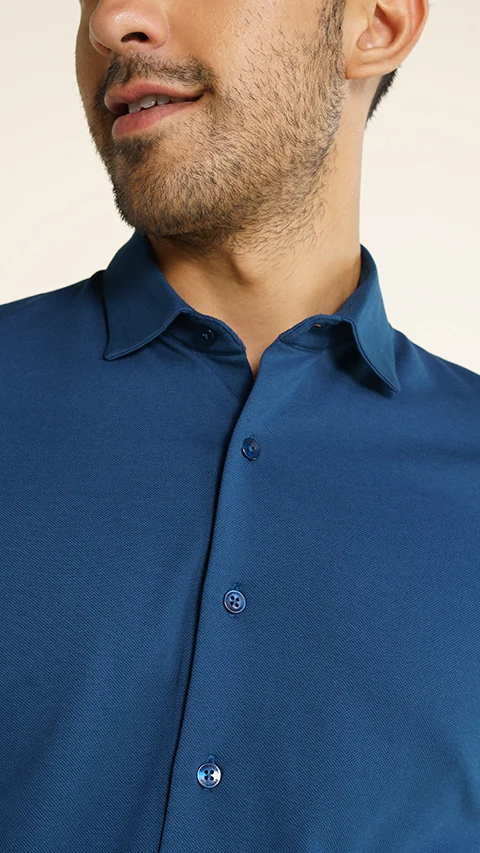 Constant  All-Degree Shirts Half Sleeves Teal Blue