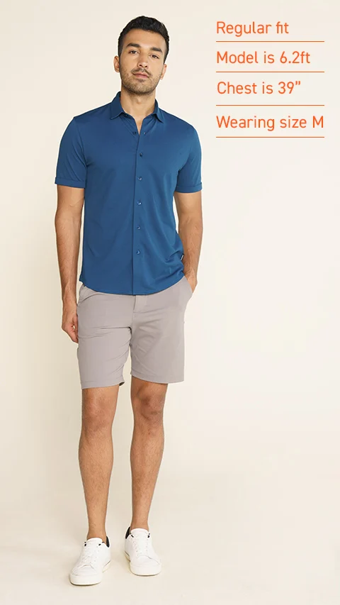 Constant  All-Degree Shirts Half Sleeves Teal Blue