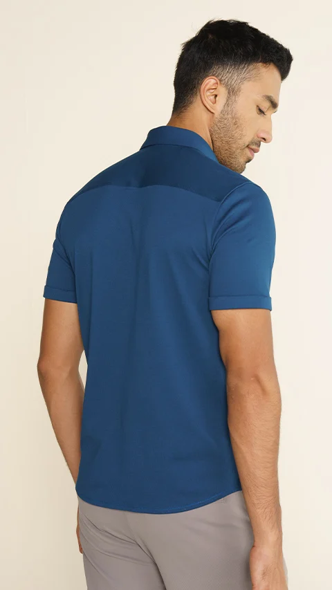 Constant  All-Degree Shirts Half Sleeves Teal Blue