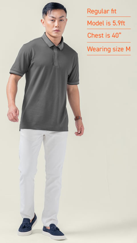 Damensch Constant All-Degree Elemental Polo Phantom Gray | damensch
