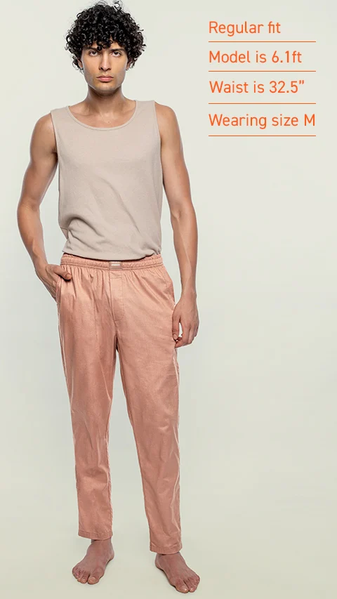 Linen Pyjama Autumn Peach