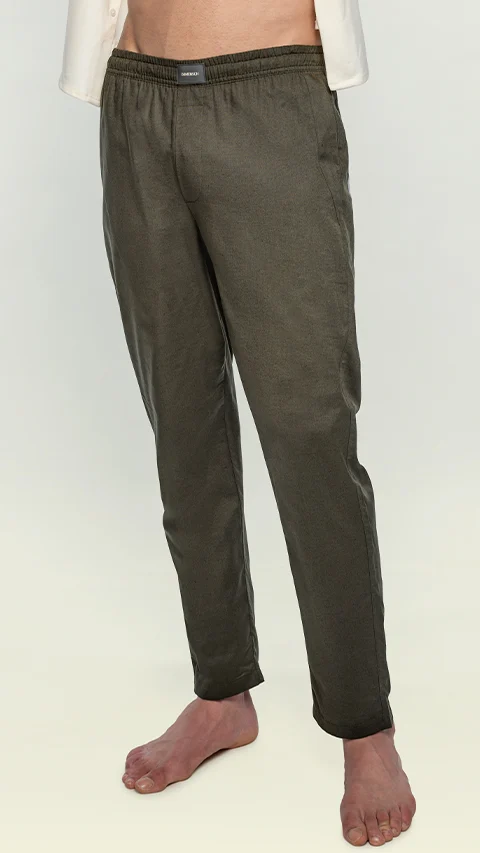 Linen Pyjama Fern Green