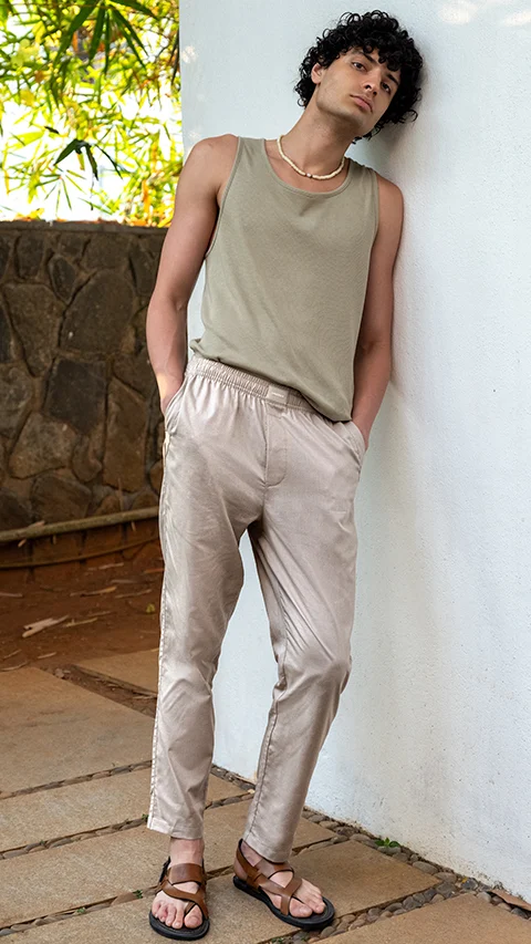 Linen Pyjama Sand Beige