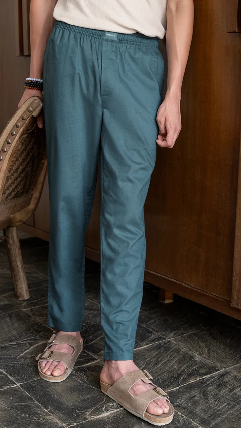 Linen Pyjama Wind Blue