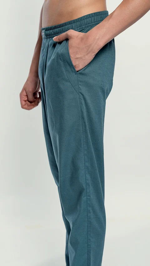 Linen Pyjama Wind Blue