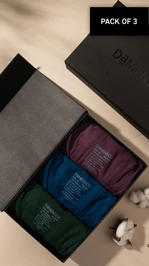 Long Weekender Cotton Vest Box-B (Pack of 3)