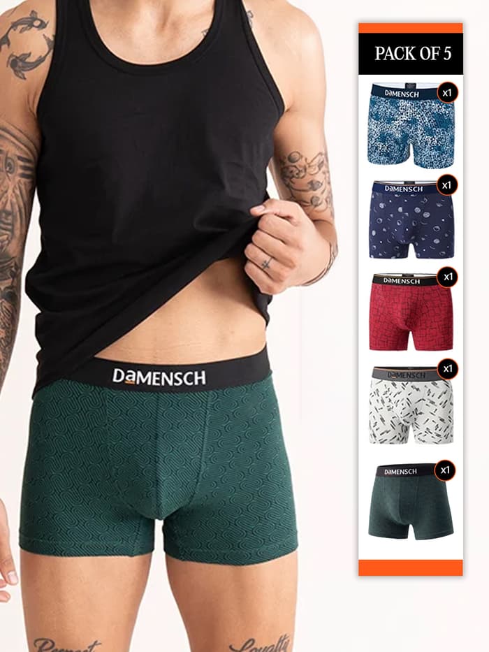 Deo-Cotton Trunks Forest Biome, Soft Chambray, Blue Buzz, Wine Grid Game, Stroke Grey