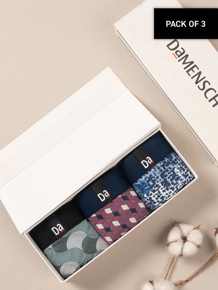 The Long Weekender Deo-Cotton Trunks Box-C (Set of 3)