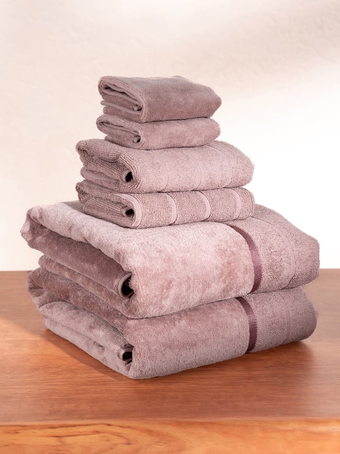 Better-Basic Towels- Pack Of 6 (Dusty Pink)
