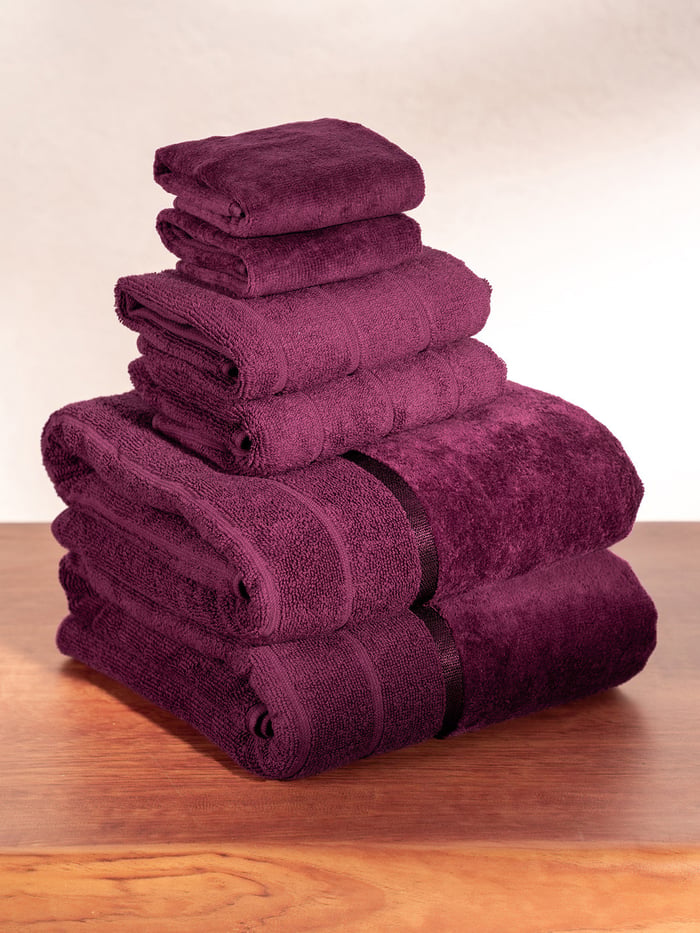 Better-Basic Towels- Pack Of  6 (Midday Maroon)