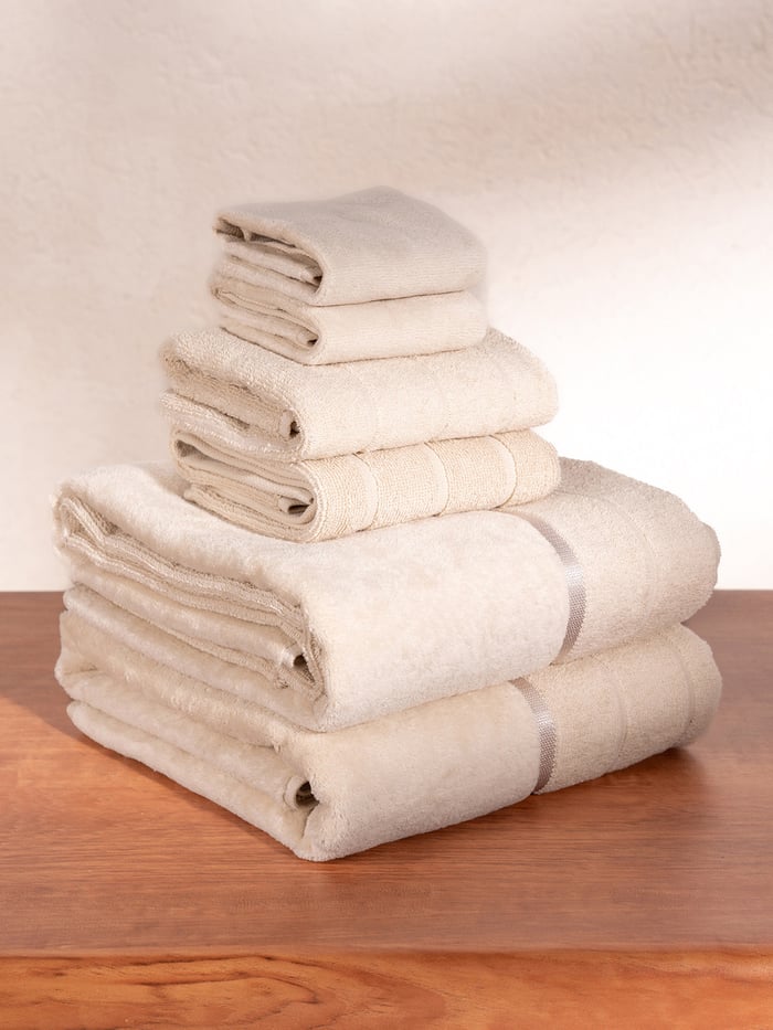 Better-Basic Towels- Pack Of 6 (Serene Beige)