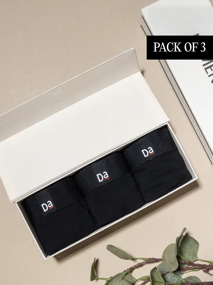 The Long Weekender Deo-Soft Trunks Box-H (Pack Of 3)