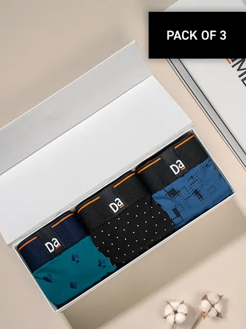 The Long Weekender Deo-Cotton Briefs Box-C (Pack of 3)