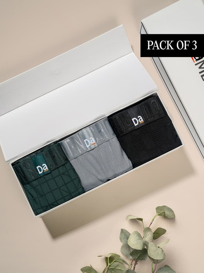 The Long Weekender Jacquard Trunks Box-B (Set of 3)