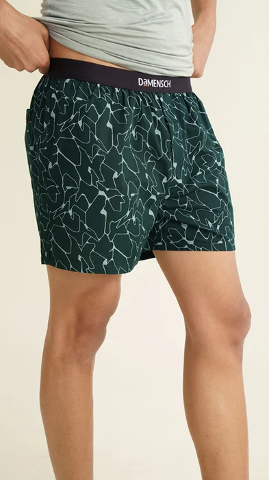 BREEEZE Ultra-light Inner Boxers Crackle Green