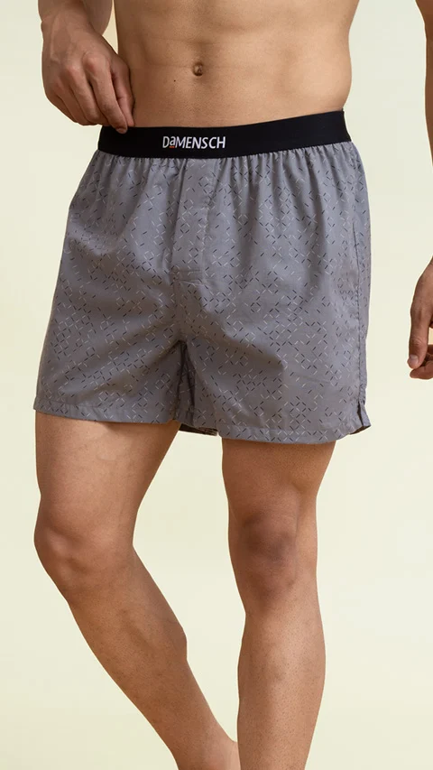 BREEEZE Ultra-light Inner Boxers Pixel Light Grey