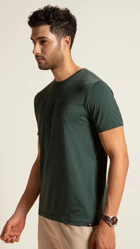 Breeeze Ultra-Light Melange T-Shirt Bottle Green