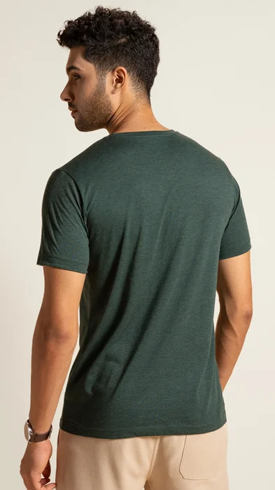 Breeeze Ultra-Light Melange T-Shirt Bottle Green